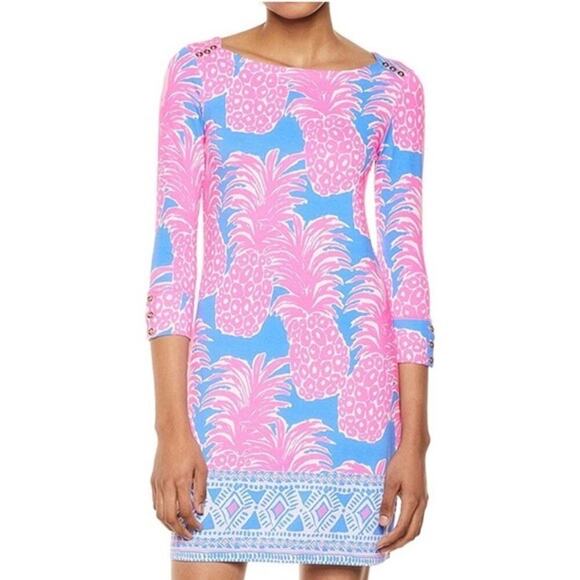 Lilly Pulitzer Dresses & Skirts - Lilly Pulitzer Sophie Dress Blue Haven Little Flamenco Print Size XS